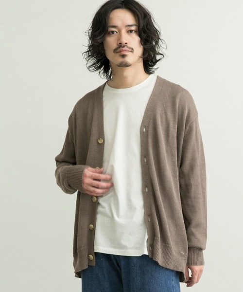 URBAN RESEARCH(アーバンリサーチ)の「WASHABLEラミーソロカーディガン(カーディガン/ボレロ・メンズ・ブラック/ブルー/ベージュ系その他・MEDIUM/LARGE/X-LARGE)」の2枚目の写真