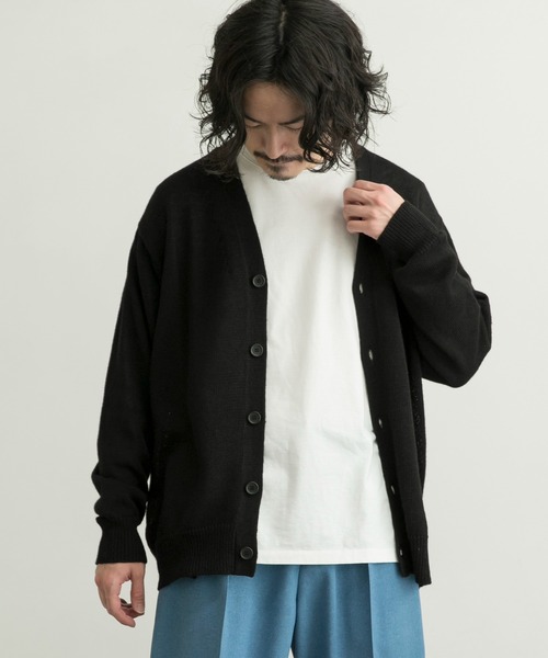 URBAN RESEARCH(アーバンリサーチ)の「WASHABLEラミーソロカーディガン(カーディガン/ボレロ・メンズ・ブラック/ブルー/ベージュ系その他・MEDIUM/LARGE/X-LARGE)」の1枚目の写真