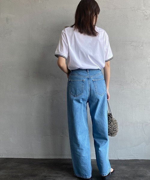 FRED PERRY（フレッドペリー）の「[FRED PERRY/フレッドペリー] ティップライン ワンポイントロゴTシャツ（Tシャツ/カットソー・レディース・ホワイト/ブラック/サックスブルー・S/M/L/XL）」の9枚目の写真
