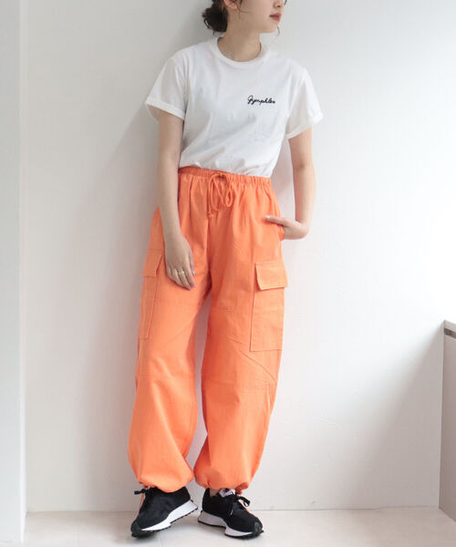 GYMPHLEX(ジムフレックス)の「【GYMPHLEX/ジムフレックス】刺繍ロゴT(Tシャツ/カットソー・レディース・ブラック/ベージュ/オフホワイト/ブルー系その他7/レッド系その他3・FREE)」の8枚目の写真