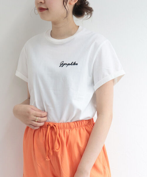 GYMPHLEX(ジムフレックス)の「【GYMPHLEX/ジムフレックス】刺繍ロゴT(Tシャツ/カットソー・レディース・ブラック/ベージュ/オフホワイト/ブルー系その他7/レッド系その他3・FREE)」の9枚目の写真