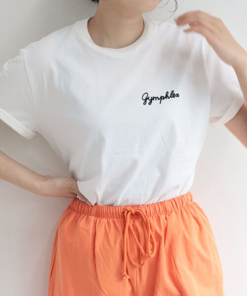 GYMPHLEX(ジムフレックス)の「【GYMPHLEX/ジムフレックス】刺繍ロゴT(Tシャツ/カットソー・レディース・ブラック/ベージュ/オフホワイト/ブルー系その他7/レッド系その他3・FREE)」の11枚目の写真