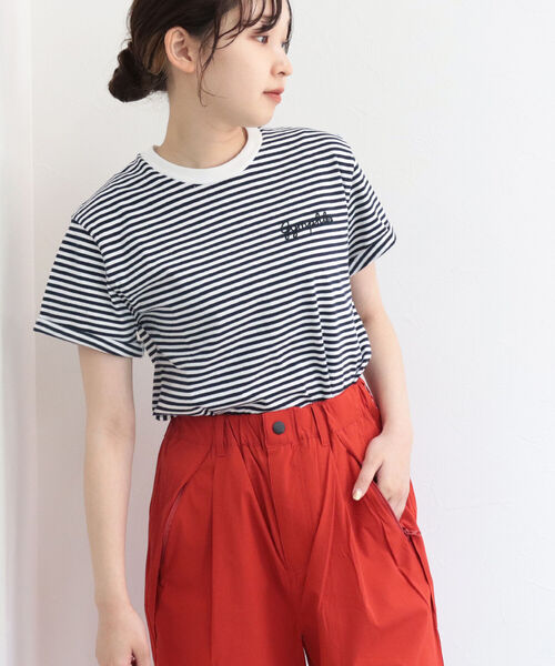 GYMPHLEX(ジムフレックス)の「【GYMPHLEX/ジムフレックス】刺繍ロゴT(Tシャツ/カットソー・レディース・ブラック/ベージュ/オフホワイト/ブルー系その他7/レッド系その他3・FREE)」の15枚目の写真