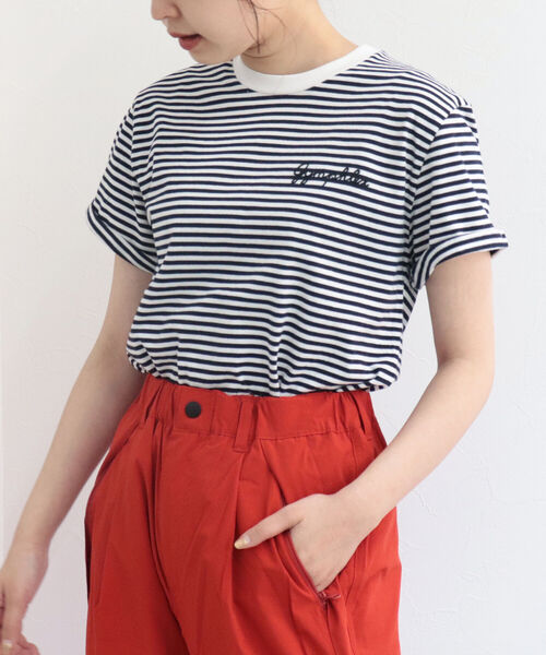 GYMPHLEX(ジムフレックス)の「【GYMPHLEX/ジムフレックス】刺繍ロゴT(Tシャツ/カットソー・レディース・ブラック/ベージュ/オフホワイト/ブルー系その他7/レッド系その他3・FREE)」の16枚目の写真