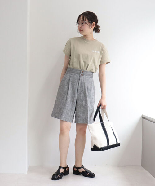 GYMPHLEX(ジムフレックス)の「【GYMPHLEX/ジムフレックス】刺繍ロゴT(Tシャツ/カットソー・レディース・ブラック/ベージュ/オフホワイト/ブルー系その他7/レッド系その他3・FREE)」の18枚目の写真