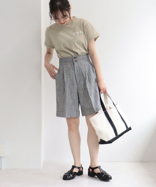 GYMPHLEX(ジムフレックス)の「【GYMPHLEX/ジムフレックス】刺繍ロゴT(Tシャツ/カットソー・レディース・ブラック/ベージュ/オフホワイト/ブルー系その他7/レッド系その他3・FREE)」の19枚目の写真