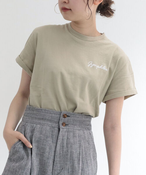 GYMPHLEX(ジムフレックス)の「【GYMPHLEX/ジムフレックス】刺繍ロゴT(Tシャツ/カットソー・レディース・ブラック/ベージュ/オフホワイト/ブルー系その他7/レッド系その他3・FREE)」の22枚目の写真