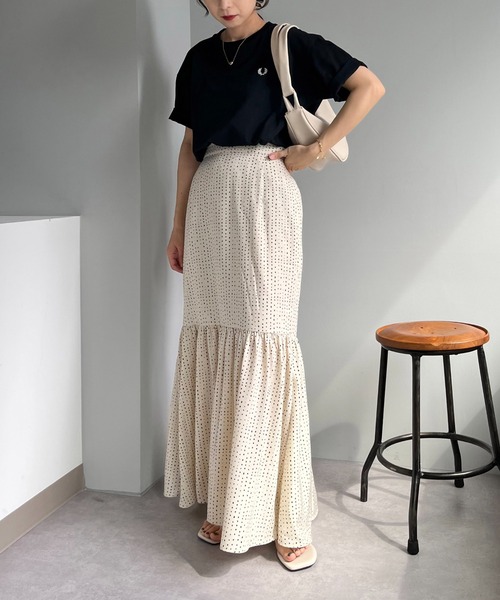CAPRICIEUX LE'MAGE(カプリシューレマージュ)の「変形ドットタイトマーメイドスカート(スカート・レディース・アイボリー/ブラック・FREE)」の20枚目の写真