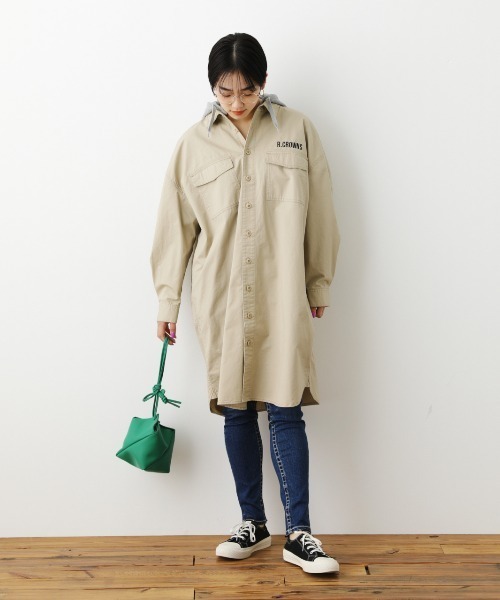 セール フード付きロールアップシャツワンピース シャツワンピース Rodeo Crowns Wide Bowl ロデオクラウンズワイドボウル のファッション通販 Zozotown