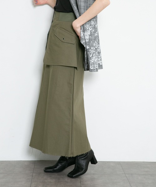 KBF（ケイビーエフ）の「フロントスリットミリタリースカート