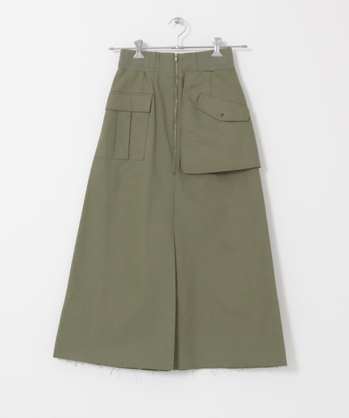KBF（ケイビーエフ）の「フロントスリットミリタリースカート（スカート・レディース・ダークブラウン/カーキ・ONE）」の20枚目の写真