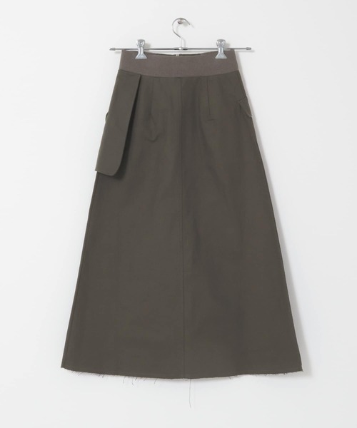 KBF（ケイビーエフ）の「フロントスリットミリタリースカート（スカート・レディース・ダークブラウン/カーキ・ONE）」の8枚目の写真