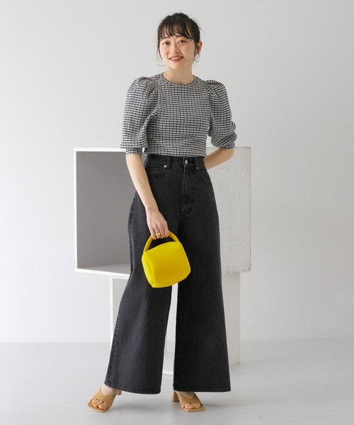 KBF（ケイビーエフ）の「パワーショルダーシャーリングブラウス（シャツ/ブラウス・レディース・ブラック系その他/アイボリー/ブラック・ONE）」の13枚目の写真