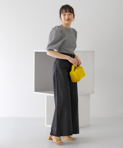 KBF（ケイビーエフ）の「パワーショルダーシャーリングブラウス（シャツ/ブラウス・レディース・ブラック系その他/アイボリー/ブラック・ONE）」の14枚目の写真