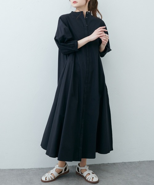 PUAL CE CIN（ピュアルセシン）の「インドポプリン太糸ステッチワンピース（ワンピース・レディース・ホワイト/ブラック/ブルー/ピンク・FREE）」の2枚目の写真