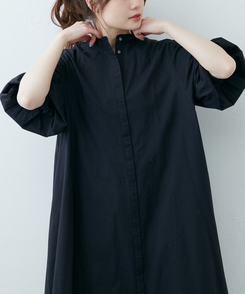 PUAL CE CIN（ピュアルセシン）の「インドポプリン太糸ステッチワンピース（ワンピース・レディース・ホワイト/ブラック/ブルー/ピンク・FREE）」の22枚目の写真