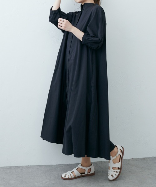 PUAL CE CIN（ピュアルセシン）の「インドポプリン太糸ステッチワンピース（ワンピース・レディース・ホワイト/ブラック/ブルー/ピンク・FREE）」の16枚目の写真