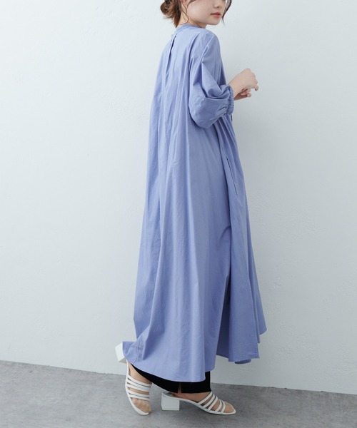 PUAL CE CIN（ピュアルセシン）の「インドポプリン太糸ステッチワンピース（ワンピース・レディース・ホワイト/ブラック/ブルー/ピンク・FREE）」の18枚目の写真