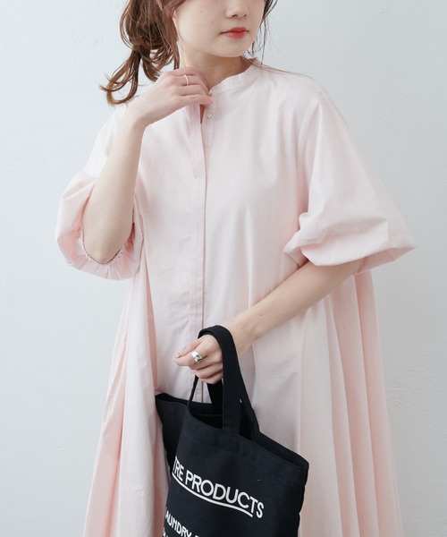 PUAL CE CIN（ピュアルセシン）の「インドポプリン太糸ステッチワンピース（ワンピース・レディース・ホワイト/ブラック/ブルー/ピンク・FREE）」の21枚目の写真