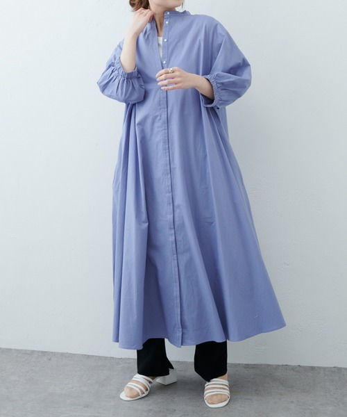 PUAL CE CIN（ピュアルセシン）の「インドポプリン太糸ステッチワンピース（ワンピース・レディース・ホワイト/ブラック/ブルー/ピンク・FREE）」の17枚目の写真