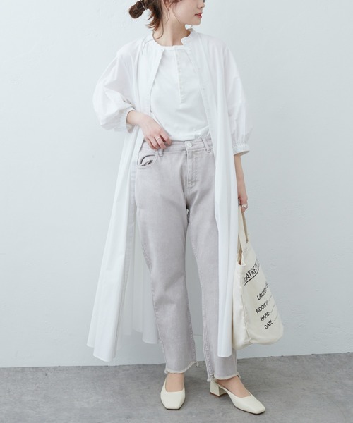 PUAL CE CIN（ピュアルセシン）の「インドポプリン太糸ステッチワンピース（ワンピース・レディース・ホワイト/ブラック/ブルー/ピンク・FREE）」の11枚目の写真