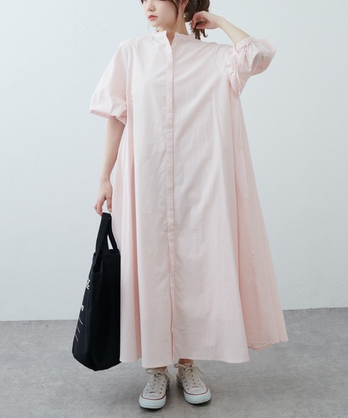 PUAL CE CIN（ピュアルセシン）の「インドポプリン太糸ステッチワンピース（ワンピース・レディース・ホワイト/ブラック/ブルー/ピンク・FREE）」の13枚目の写真