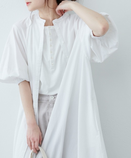 PUAL CE CIN（ピュアルセシン）の「インドポプリン太糸ステッチワンピース（ワンピース・レディース・ホワイト/ブラック/ブルー/ピンク・FREE）」の20枚目の写真