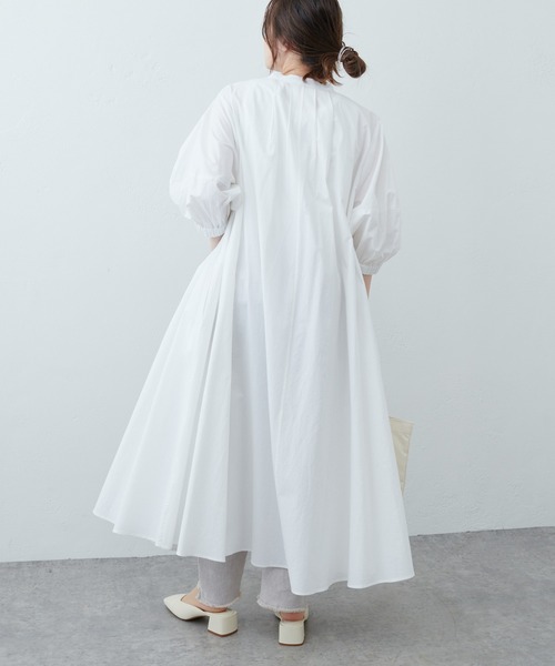 PUAL CE CIN（ピュアルセシン）の「インドポプリン太糸ステッチワンピース（ワンピース・レディース・ホワイト/ブラック/ブルー/ピンク・FREE）」の12枚目の写真