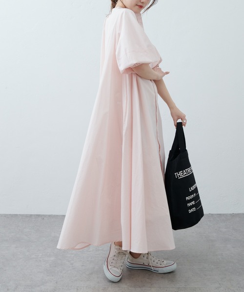 PUAL CE CIN（ピュアルセシン）の「インドポプリン太糸ステッチワンピース（ワンピース・レディース・ホワイト/ブラック/ブルー/ピンク・FREE）」の14枚目の写真