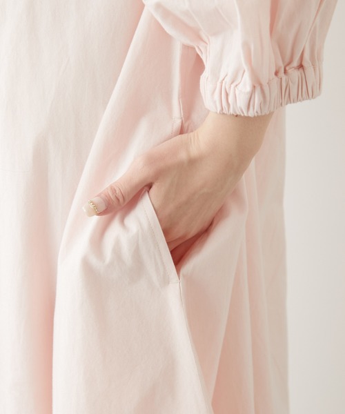 PUAL CE CIN（ピュアルセシン）の「インドポプリン太糸ステッチワンピース（ワンピース・レディース・ホワイト/ブラック/ブルー/ピンク・FREE）」の9枚目の写真