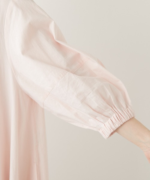 PUAL CE CIN（ピュアルセシン）の「インドポプリン太糸ステッチワンピース（ワンピース・レディース・ホワイト/ブラック/ブルー/ピンク・FREE）」の10枚目の写真