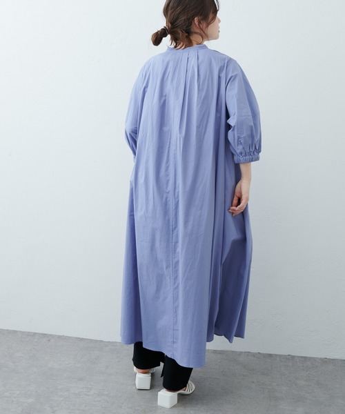 PUAL CE CIN（ピュアルセシン）の「インドポプリン太糸ステッチワンピース（ワンピース・レディース・ホワイト/ブラック/ブルー/ピンク・FREE）」の19枚目の写真