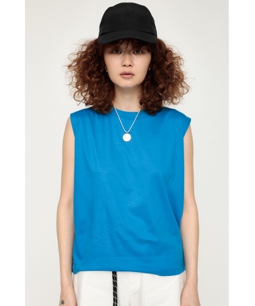 SLY(スライ)の「MERCERIZE BASIC T/T ベーシック タンクトップ(タンクトップ・レディース・ホワイト/ブルー/ブラック/オレンジ/クリアレッド/グレー・FREE)」の22枚目の写真