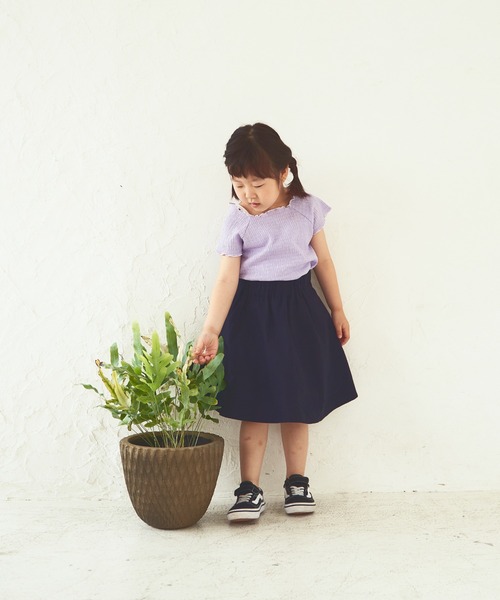 ikka（イッカ）の「インナーパンツ付きギャザースカート（100~160cm）（スカート・キッズ・ネイビー/ブルー/マスタード・160/100/110/120/130/140/150）」の21枚目の写真