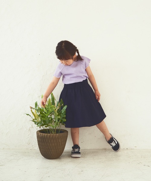 ikka（イッカ）の「インナーパンツ付きギャザースカート（100~160cm）（スカート・キッズ・ネイビー/ブルー/マスタード・160/100/110/120/130/140/150）」の22枚目の写真