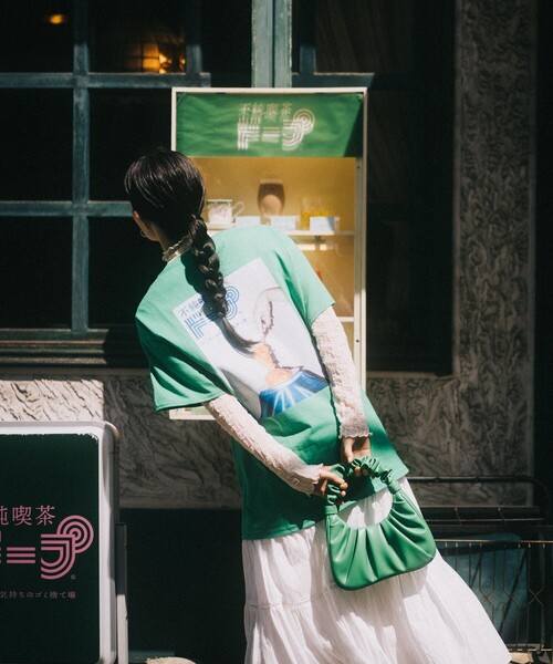 FREAK'S STORE(フリークスストア)の「ナポリタンTシャツ(Tシャツ/カットソー・レディース・ホワイト/チャコールグレー/グリーン・フリ-)」の4枚目の写真