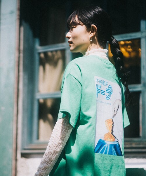 FREAK'S STORE(フリークスストア)の「ナポリタンTシャツ(Tシャツ/カットソー・レディース・ホワイト/チャコールグレー/グリーン・フリ-)」の10枚目の写真