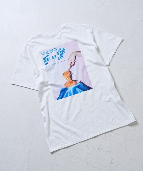 FREAK'S STORE(フリークスストア)の「ナポリタンTシャツ(Tシャツ/カットソー・レディース・ホワイト/チャコールグレー/グリーン・フリ-)」の5枚目の写真