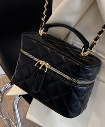 DAY CLOSET | レディース 2WAYキルティングボックスバッグ+ショルダーチェーン 2点セット(ショルダーバッグ)