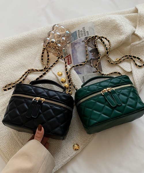 セール】レディース 2WAYキルティングボックスバッグ+ショルダー