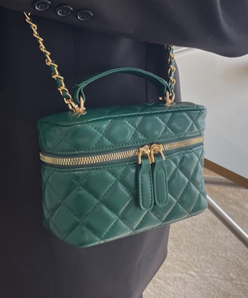 セール】レディース 2WAYキルティングボックスバッグ+ショルダー