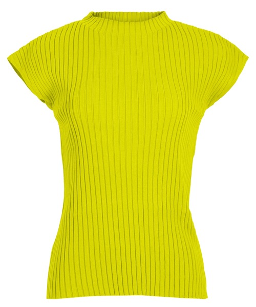 KOBE LETTUCE（コウベレタス）の「フレンチスリーブリブニットトップス（ニット/セーター・レディース・ネイビー/オフホワイト/ブラック/レッド系/チョコ/グレイッシュベージュ/ベージュ系/ブラック系/ブルー系1/イエロー系/ホワイト系/ブルー系/イエロー/ベージュ系その他・L/M/L1/M1）」の16枚目の写真