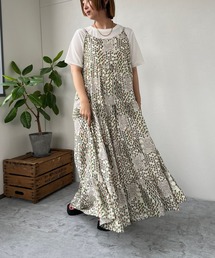 ＪＵＧＬＡＮＳ | ☆ ふんわり揺れ感。アソート柄ティアードキャミワンピース　220160(ワンピース)