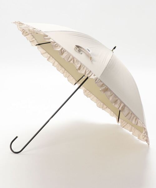 Wpc.（ダブリュピーシー）の「【Wpc.】晴雨兼用/遮光クラシックフリルパラソル（長傘・レディース・ラベンダー/ブラック/ベージュ・FREE）」の3枚目の写真