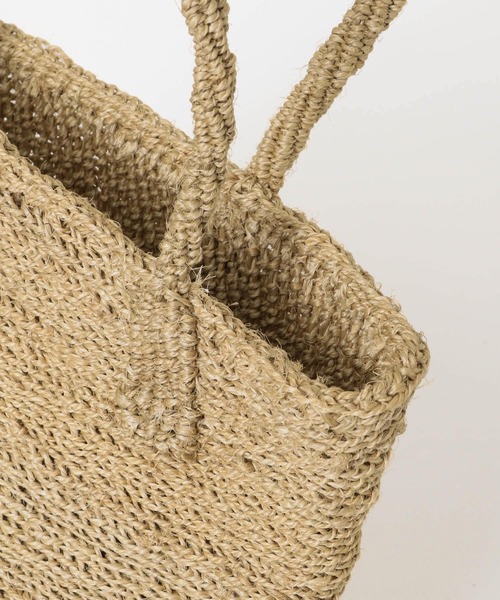 URBAN RESEARCH DOORS（アーバンリサーチドアーズ）の「アフリカンスクエア　ムツリマ編みサイザルバッグ（トートバッグ・レディース・グレー/カーキ・-）」の8枚目の写真