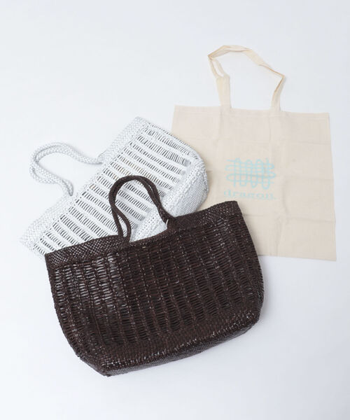 DRAGON（ドラゴン）の「【dragon/ドラゴン】WINDOW BASKETレザートートバッグ（トートバッグ・レディース・ホワイト/ダークブラウン・FREE）」の9枚目の写真