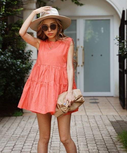 esutoreja（エストレジャ）の「フリルデザイントップス（Tシャツ/カットソー・レディース・ホワイト/ブラック/オレンジ/グリーン・FREE）」の5枚目の写真