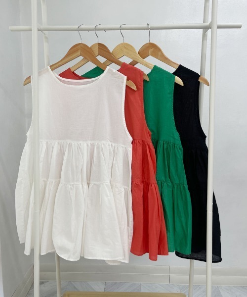 esutoreja（エストレジャ）の「フリルデザイントップス（Tシャツ/カットソー・レディース・ホワイト/ブラック/オレンジ/グリーン・FREE）」の15枚目の写真