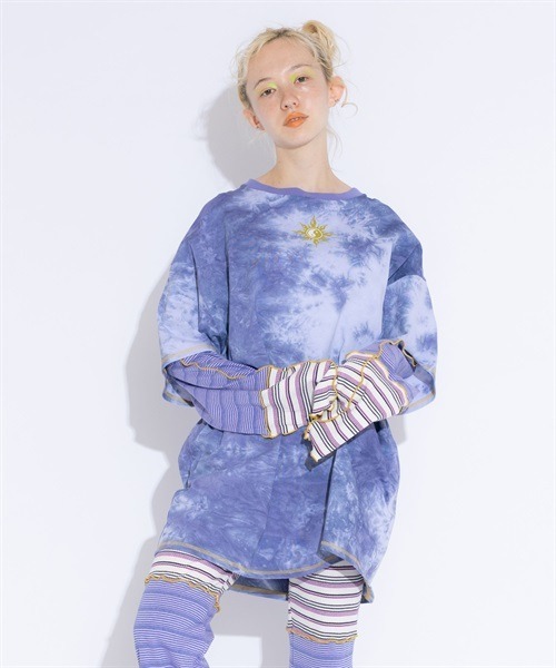 Candy Stripper(キャンディストリッパー)の「MISCHIEVOUS TIE DYE トップス(Tシャツ/カットソー・レディース・ライトブルー/ライトグリーン/パープル・2)」の3枚目の写真