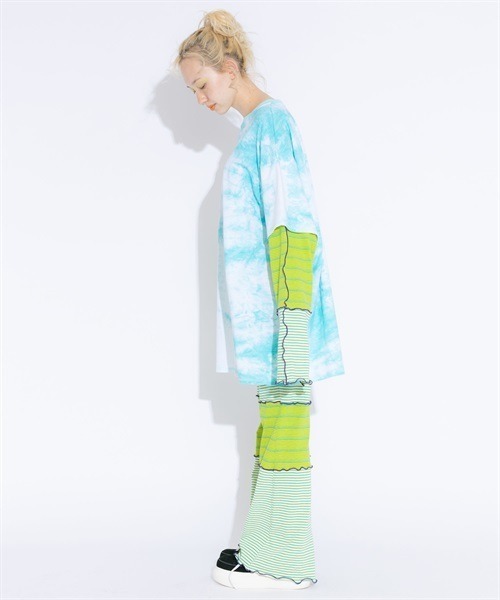 Candy Stripper(キャンディストリッパー)の「MISCHIEVOUS TIE DYE トップス(Tシャツ/カットソー・レディース・ライトブルー/ライトグリーン/パープル・2)」の6枚目の写真